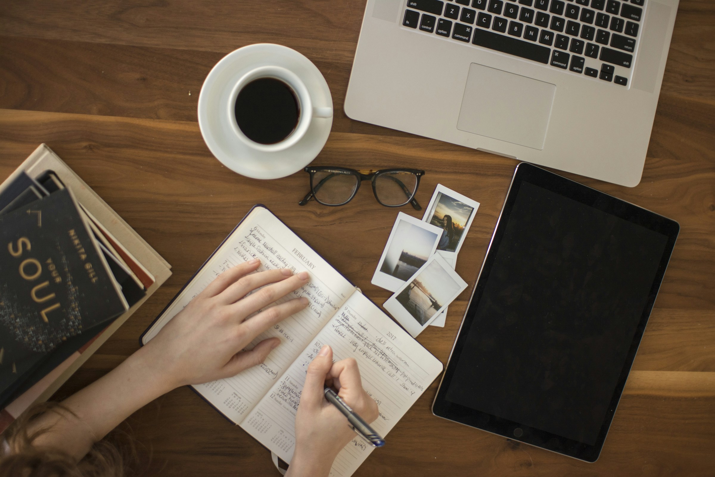 Writing a simple plan on paper